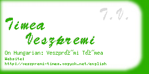 timea veszpremi business card